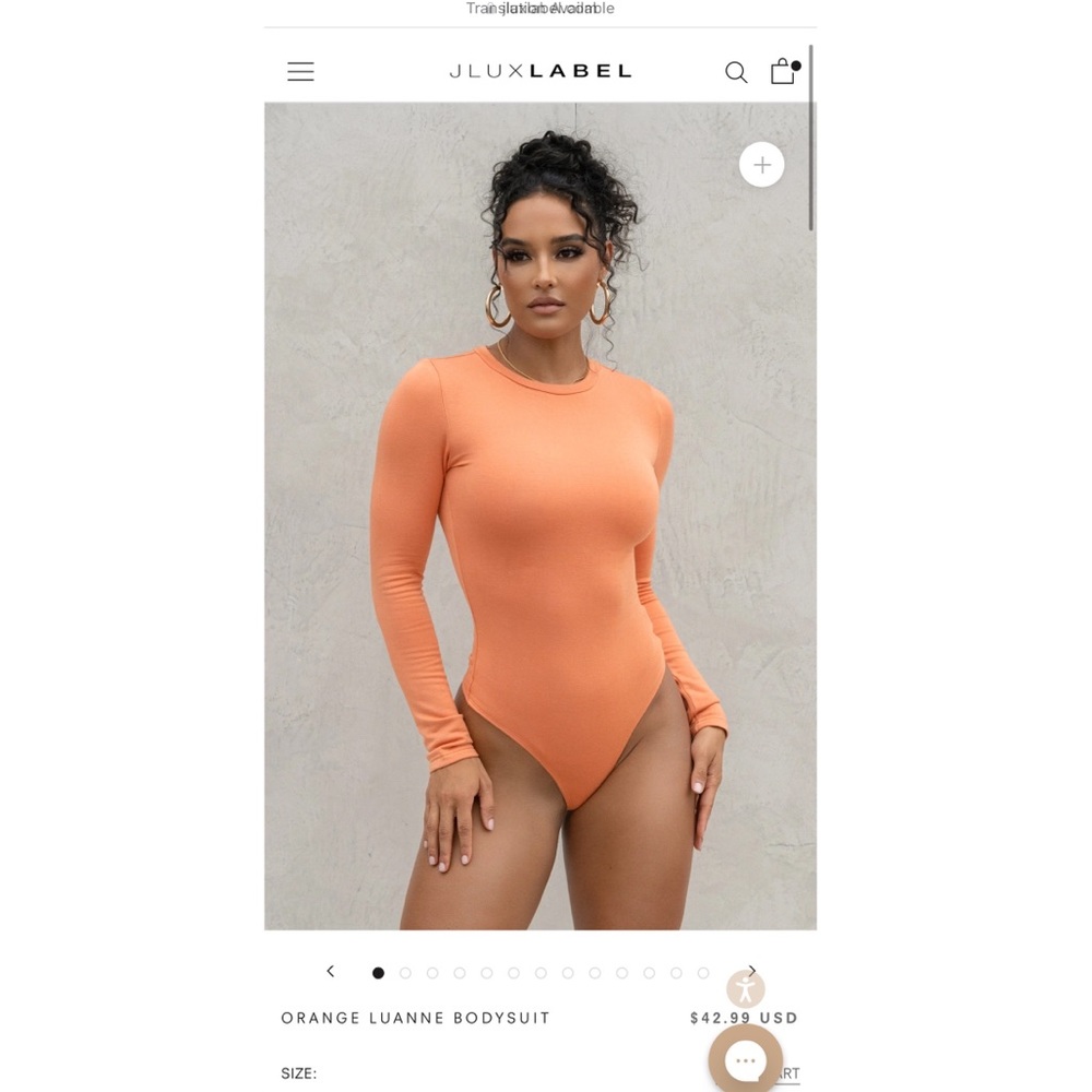 *NEW* JLUXLABEL ORANGE LUANNE BODYSUIT